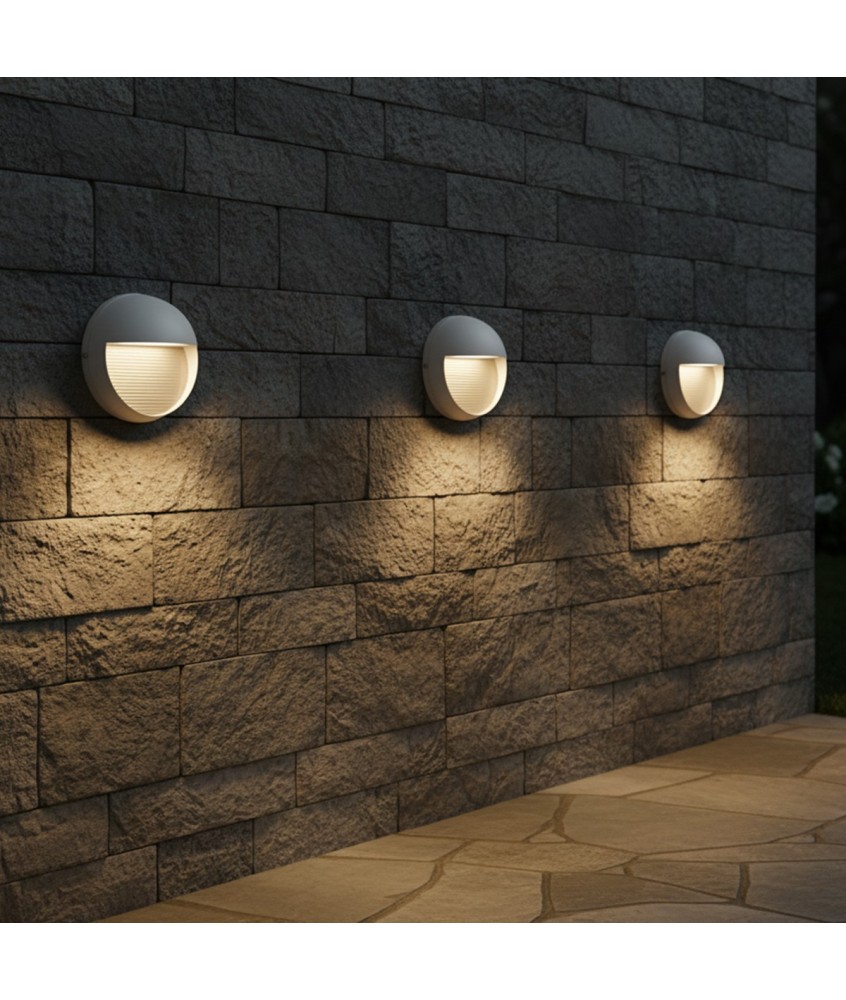 kelvo® STEPART KLV-101-0097 Φωτιστικό Σκαλοπατιού - Διαδρόμου LED 3W 375lm 45° AC 220-240V Αδιάβροχο IP65 Θερμό Λευκό 2700K - Lumileds SMD Chip & TÜV SÜD Driver - Λευκό Ματ - Μ16 x Π8 x Υ16cm - 5 Χρόνια Εγγύηση